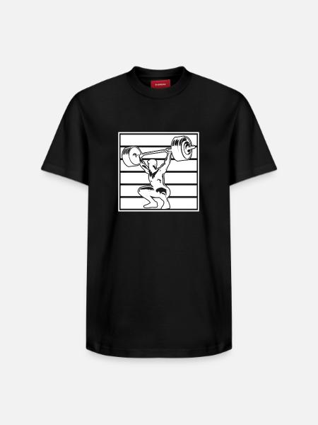 Powerlifting Bodybuilder Weightlifter Gym - Relaxed Unisex Supima Cotton T-Shirt – by SPREAD - black