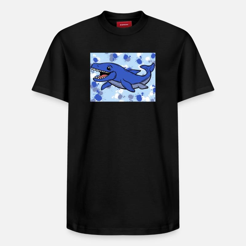 Mosasaurus Dino - T-shirt unisexe décontracté en coton Supima – de SPREAD - noir