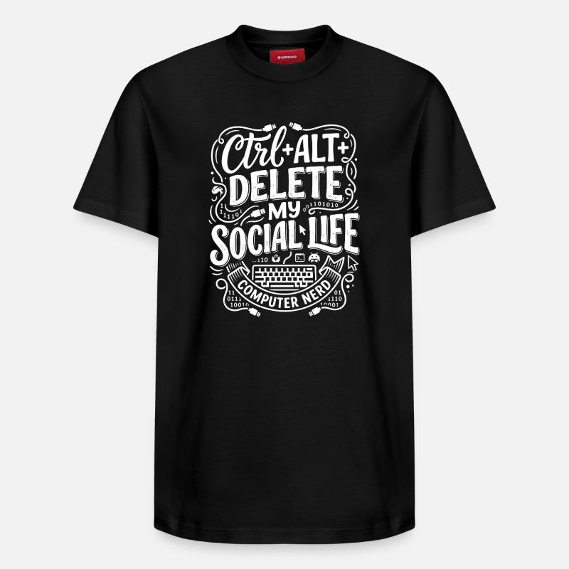 Ctrl+Alt+Delete – Computer Nerd Leben - Relaxed Unisex Supima Cotton T-Shirt – von SPREAD - Schwarz
