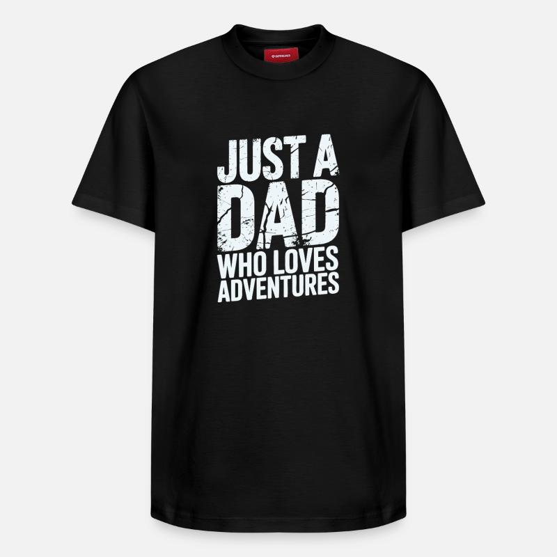 Père des aventures - T-shirt unisexe décontracté en coton Supima – de SPREAD - noir