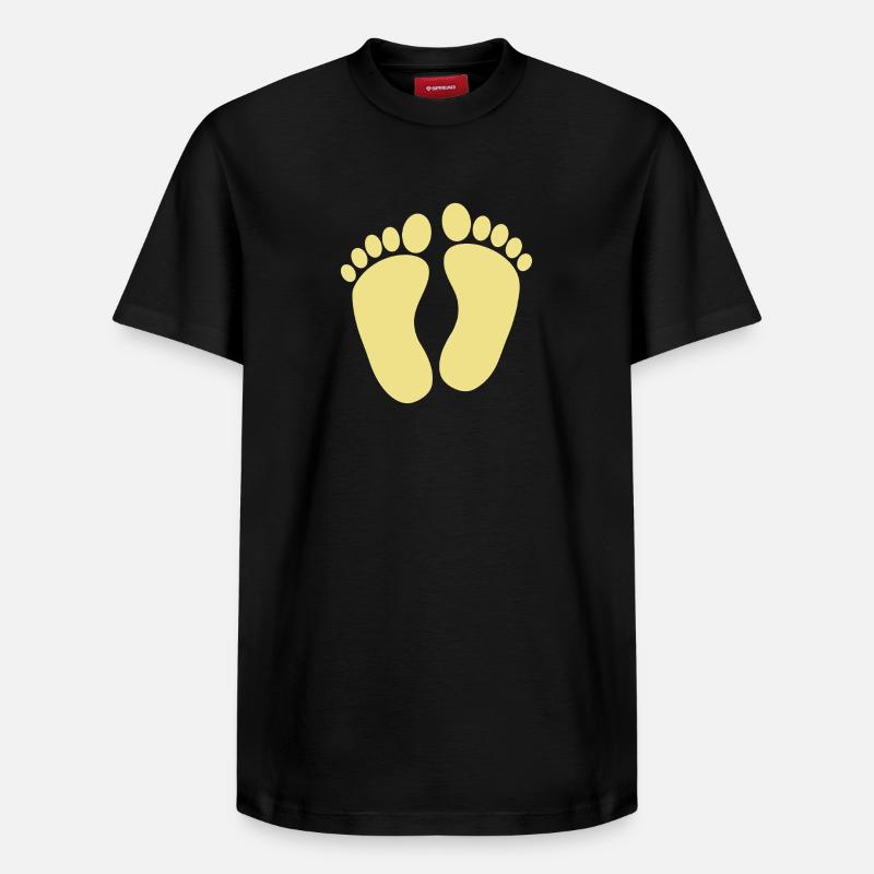 Pieds de bébé - T-shirt unisexe décontracté en coton Supima – de SPREAD - noir