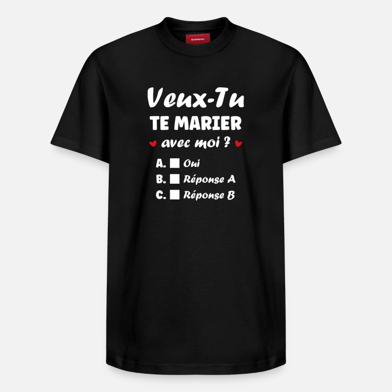 Interactive Wedding Proposal - Relaxed Unisex Supima Cotton T-Shirt – by SPREAD - black