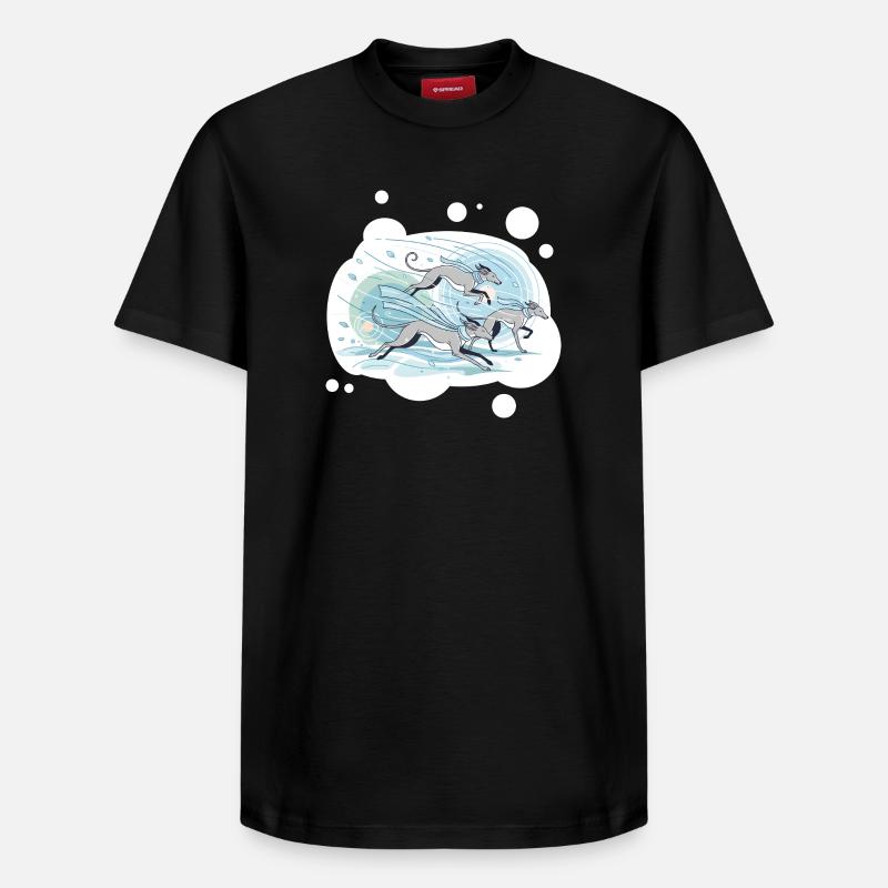 Greyhounds - T-shirt unisexe décontracté en coton Supima – de SPREAD - noir