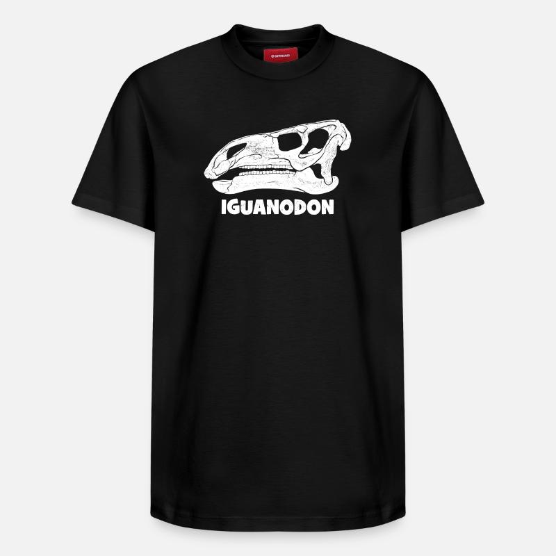 Fossile d’iguanodon - T-shirt unisexe décontracté en coton Supima – de SPREAD - noir