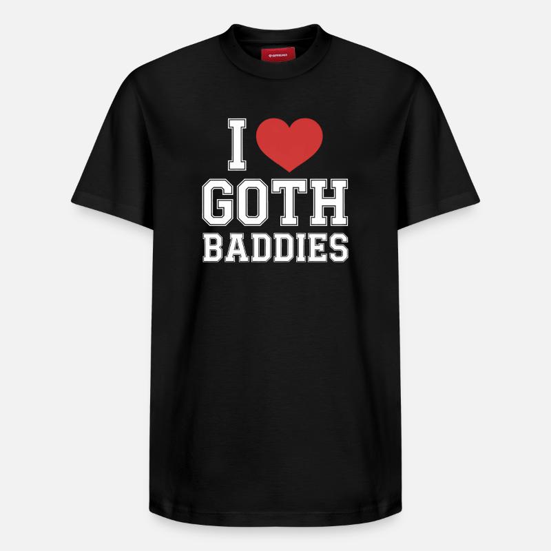 Ich liebe Goth-Bösewichte - Relaxed Unisex Supima Cotton T-Shirt – von SPREAD - Schwarz