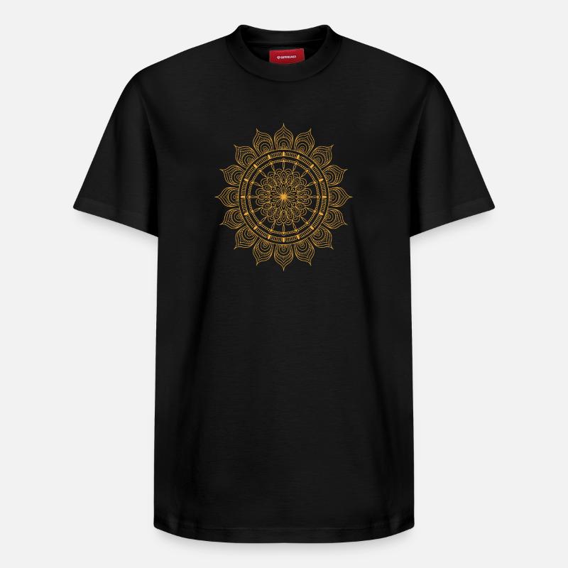 Mandala - Relaxed Unisex Supima Cotton T-Shirt – von SPREAD - Schwarz