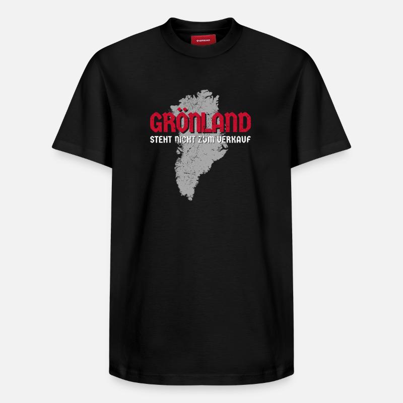 Groenland Non à vendre - T-shirt unisexe décontracté en coton Supima – de SPREAD - noir