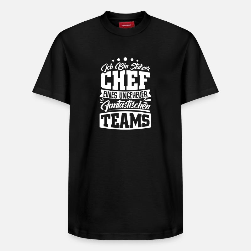 Stolzer Chef Chef Mann Abteilungsleiter Teamchef - Relaxed Unisex Supima Cotton T-Shirt – von SPREAD - Schwarz