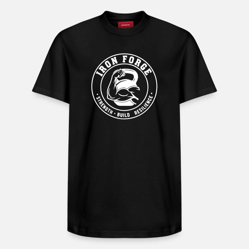 Iron Forge Kettlebell - T-shirt unisexe décontracté en coton Supima – de SPREAD - noir