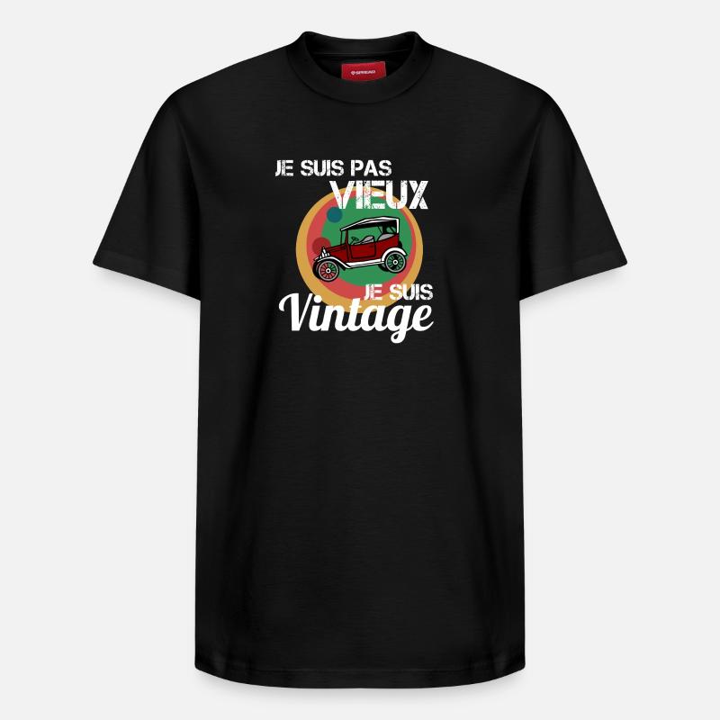 Ich bin kein altes Oldtimer-Auto - Relaxed Unisex Supima Cotton T-Shirt – von SPREAD - Schwarz