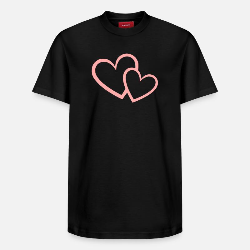 Saint-Valentin Cœur Rose, St.valentin - T-shirt unisexe décontracté en coton Supima – de SPREAD - noir
