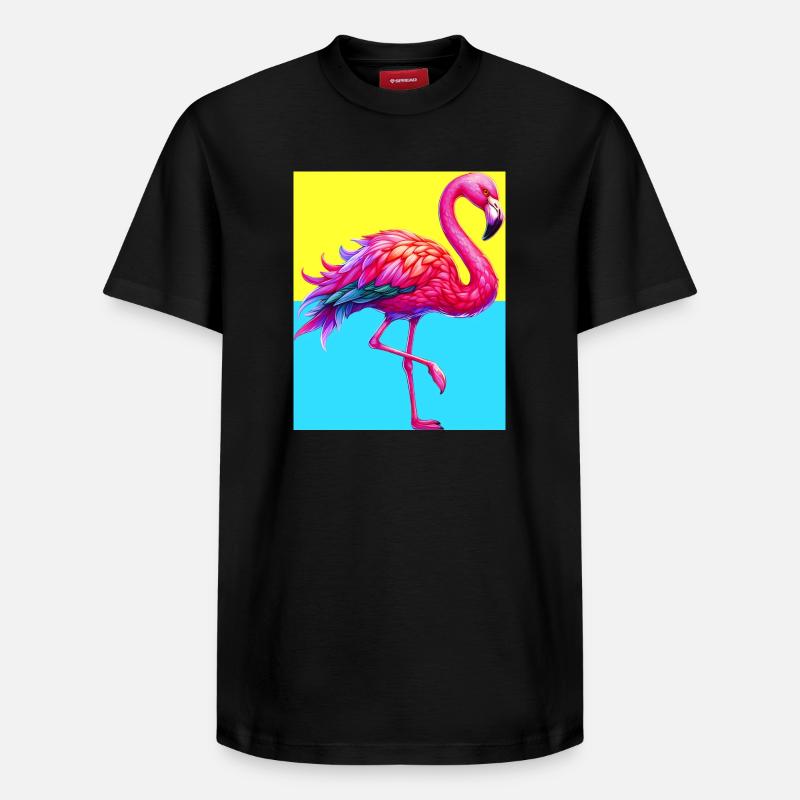 Flamant - T-shirt unisexe décontracté en coton Supima – de SPREAD - noir