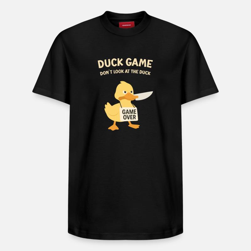 Duck Game Game Over Schild - Relaxed Unisex Supima Cotton T-Shirt – von SPREAD - Schwarz