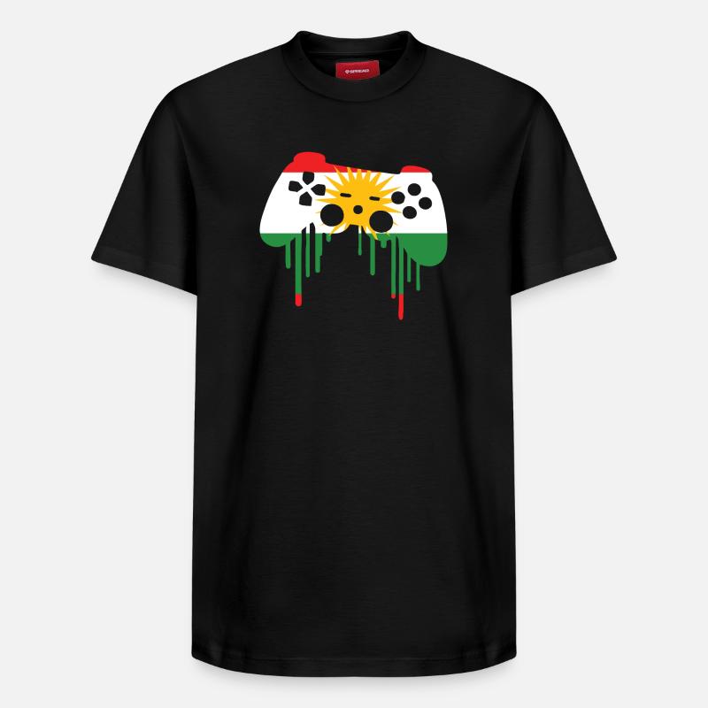 Drapeau de jeu kurde - T-shirt unisexe décontracté en coton Supima – de SPREAD - noir