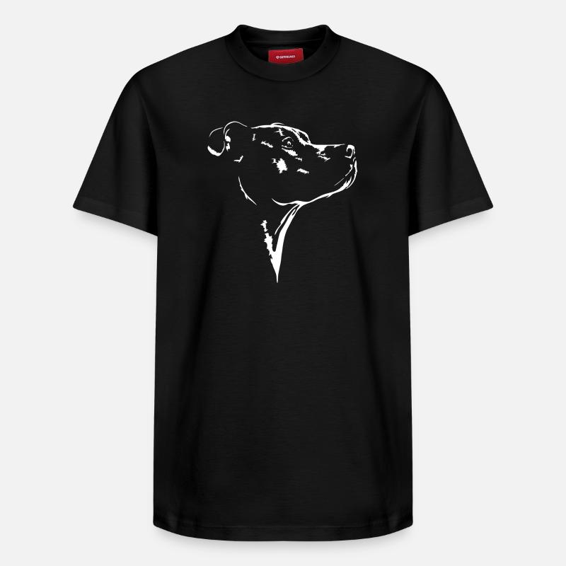 Terrier américain Silhouette Wilsigns - T-shirt unisexe décontracté en coton Supima – de SPREAD - noir