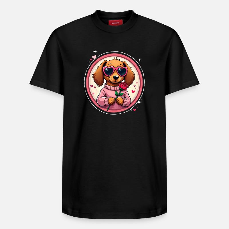 Dackel teckel teckel tekel - T-shirt unisexe décontracté en coton Supima – de SPREAD - noir
