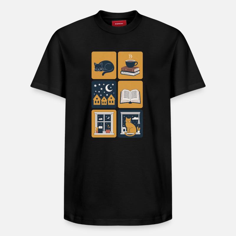 Nuit douillette - T-shirt unisexe décontracté en coton Supima – de SPREAD - noir