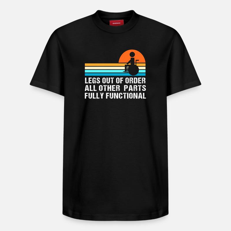 Rollstuhl - Relaxed Unisex Supima Cotton T-Shirt – von SPREAD - Schwarz