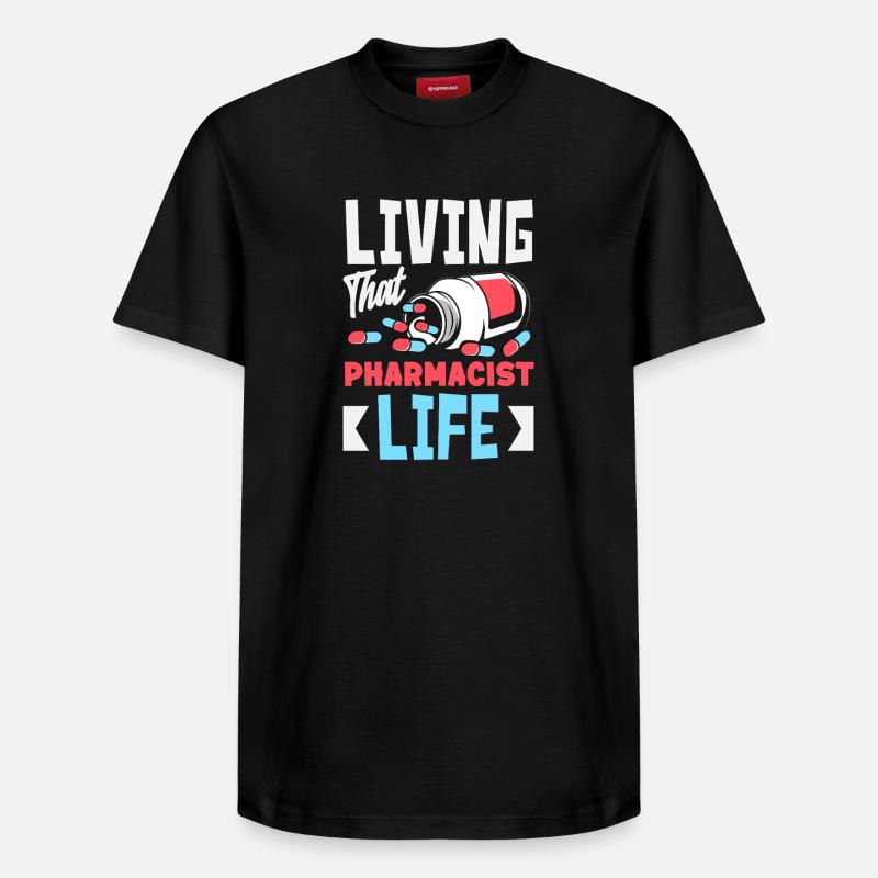 Das Leben Eines Apothekers Pharmazietechniker - Relaxed Unisex Supima Cotton T-Shirt – von SPREAD - Schwarz