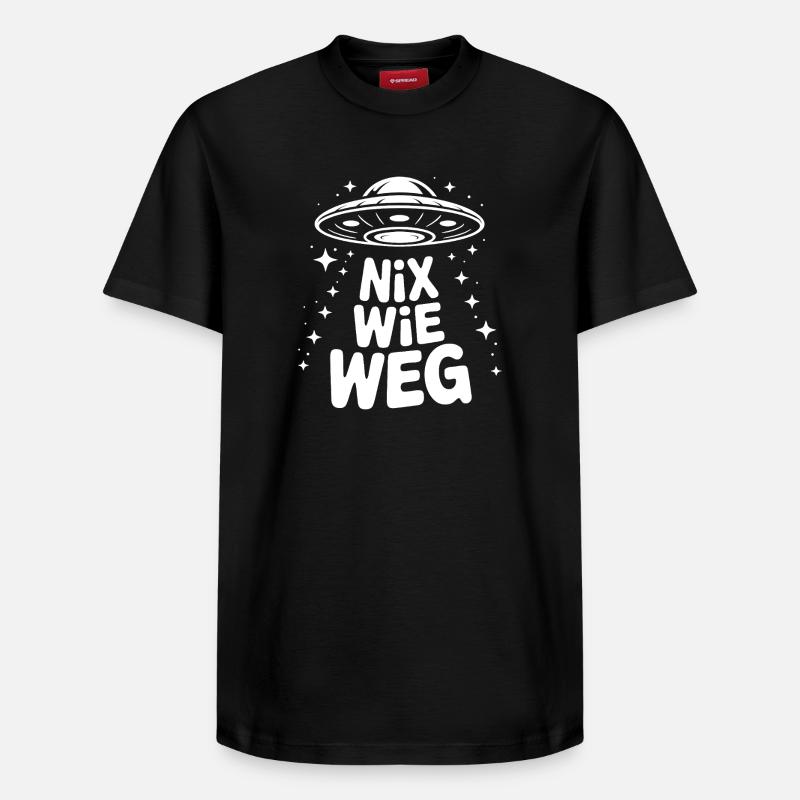 ALLONS-Y OVNI Dire - T-shirt unisexe décontracté en coton Supima – de SPREAD - noir