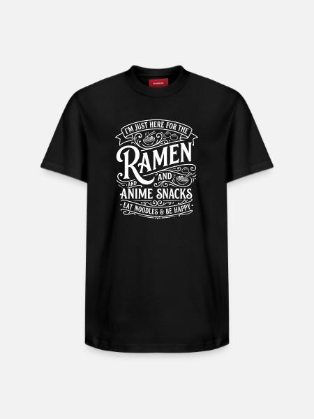 Thème Ramen & Snacks d’Anime - T-shirt unisexe décontracté en coton Supima – de SPREAD - noir