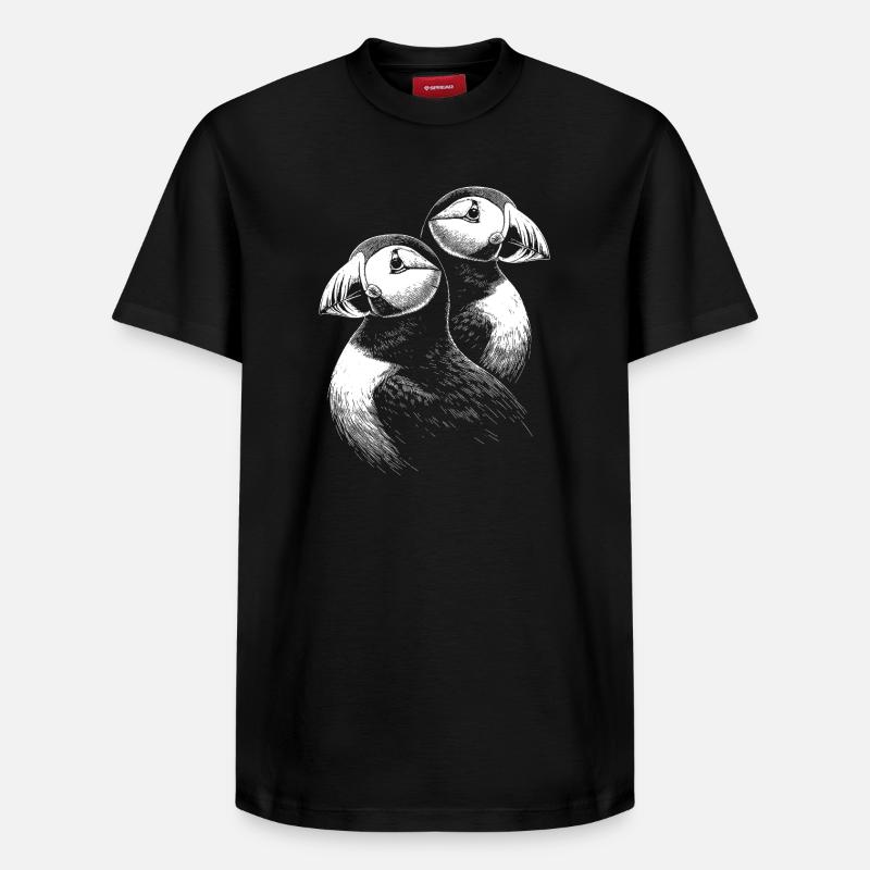 Macareux - T-shirt unisexe décontracté en coton Supima – de SPREAD - noir