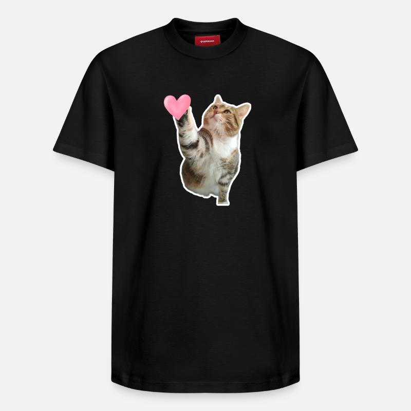 Missty check un coeur - T-shirt unisexe décontracté en coton Supima – de SPREAD - noir