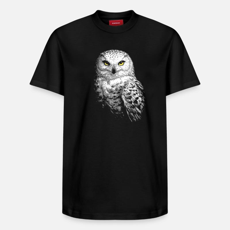 Harfang des neiges - T-shirt unisexe décontracté en coton Supima – de SPREAD - noir