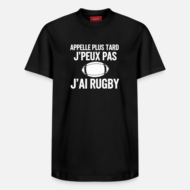 Später Rugby-Ruf - Relaxed Unisex Supima Cotton T-Shirt – von SPREAD - Schwarz