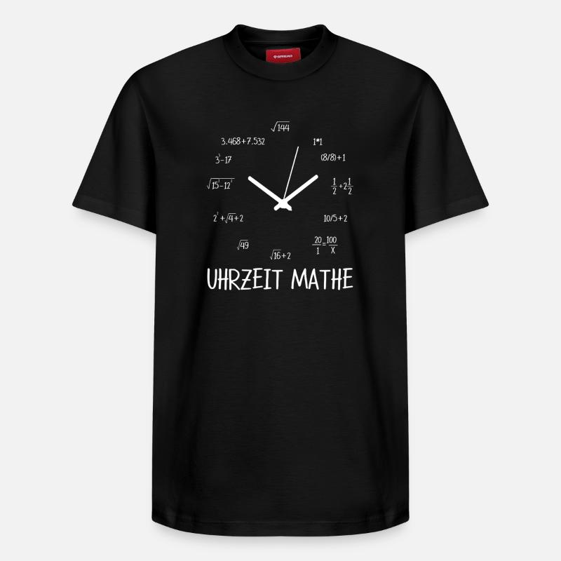 Time math math math teacher student - Relaxed Unisex Supima Cotton T-Shirt – by SPREAD - black