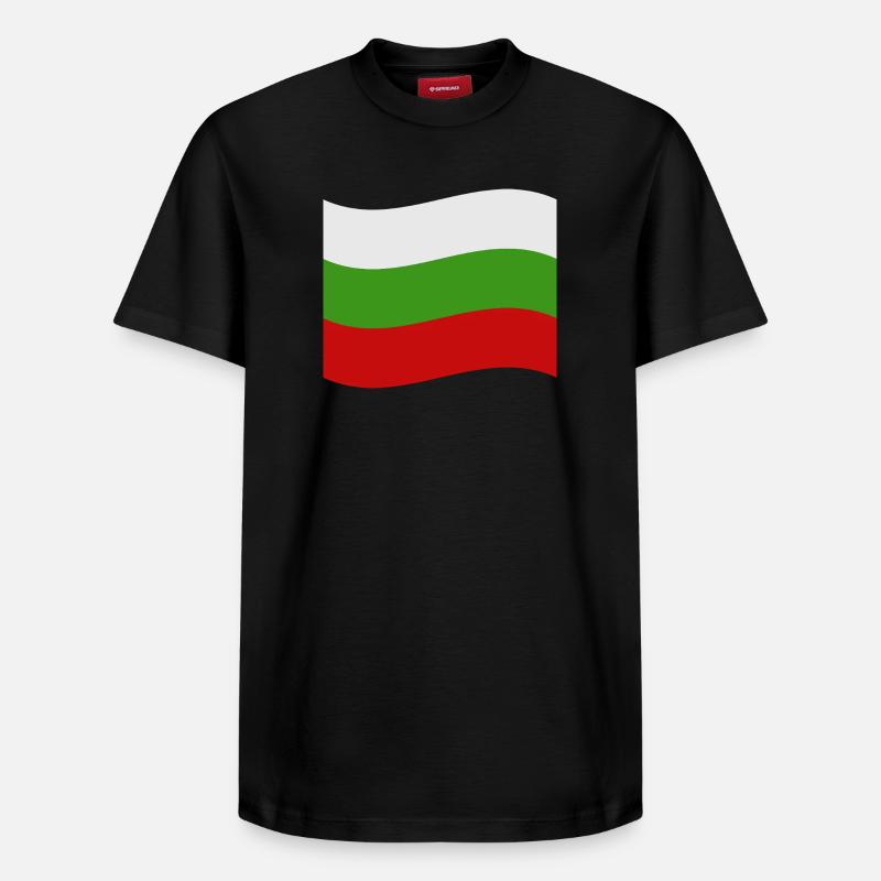Drapeau bulgare - T-shirt unisexe décontracté en coton Supima – de SPREAD - noir