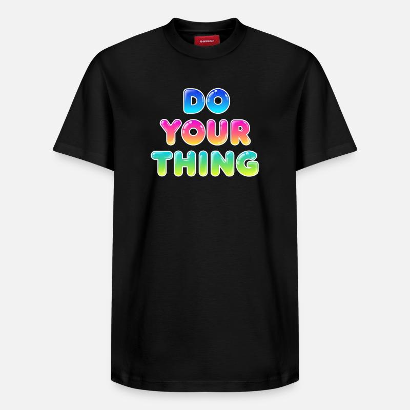 Do Your Thing Motivations Statement Style - Relaxed Unisex Supima Cotton T-Shirt – von SPREAD - Schwarz