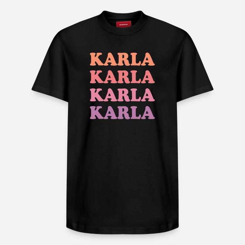 Karla comme prénom - T-shirt unisexe décontracté en coton Supima – de SPREAD - noir