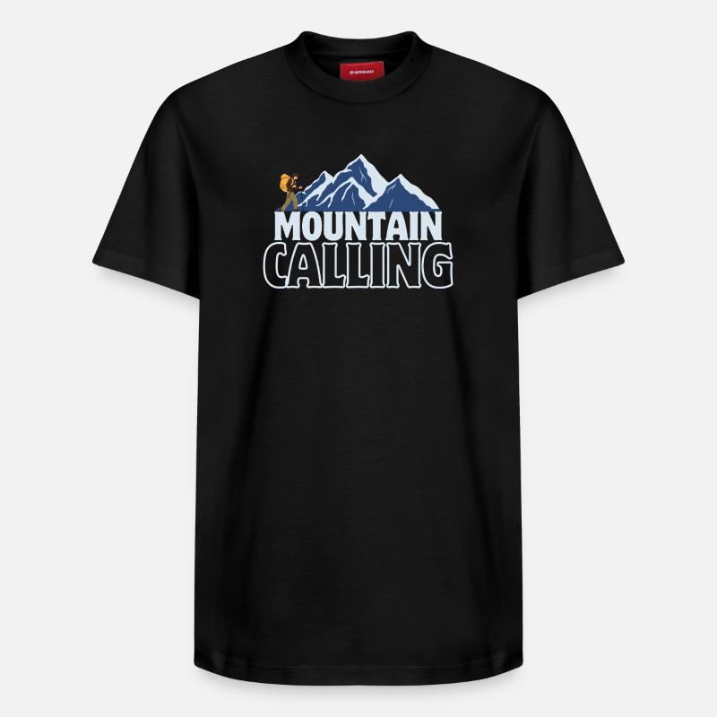Randonnée Bergruf - T-shirt unisexe décontracté en coton Supima – de SPREAD - noir