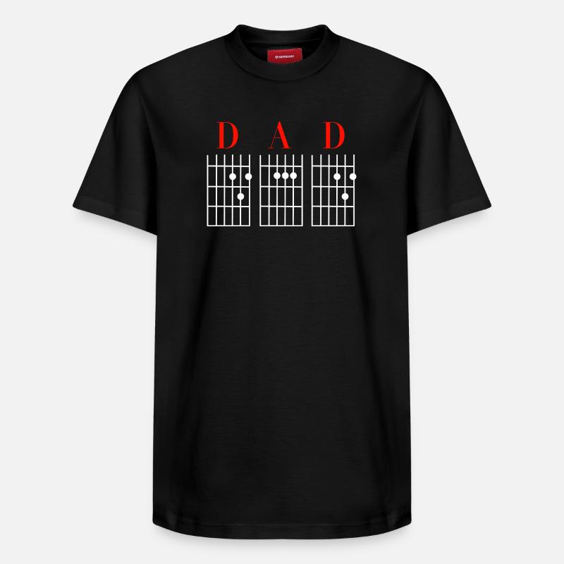 Guitariste Père - T-shirt unisexe décontracté en coton Supima – de SPREAD - noir