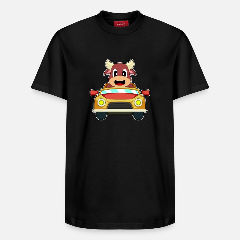 Stier Auto - Relaxed Unisex Supima Cotton T-Shirt – von SPREAD - Schwarz