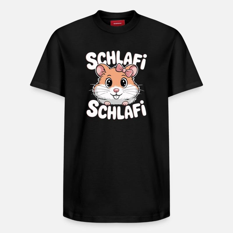 Schlafi Schlafi Hamster Design - T-shirt unisexe décontracté en coton Supima – de SPREAD - noir