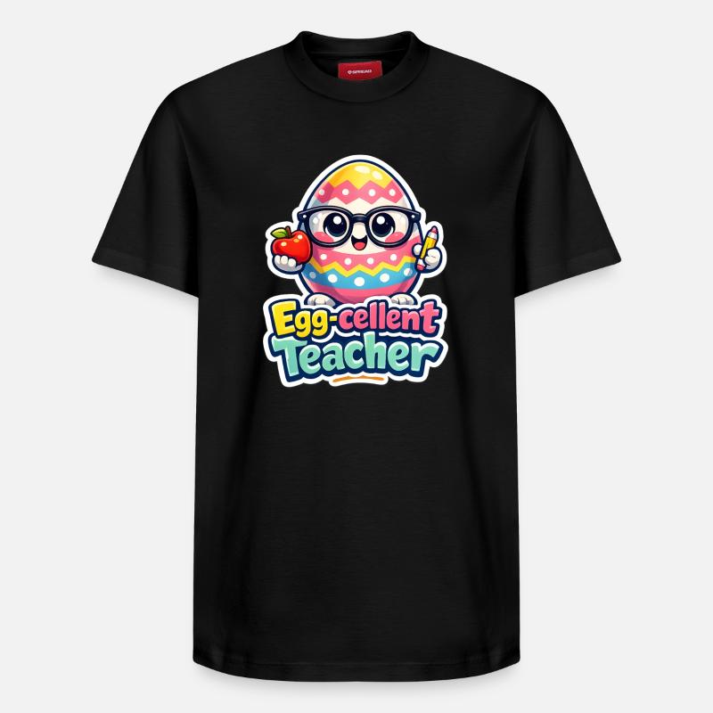 Egg Cellent Enseignant Œuf de Pâques - T-shirt unisexe décontracté en coton Supima – de SPREAD - noir