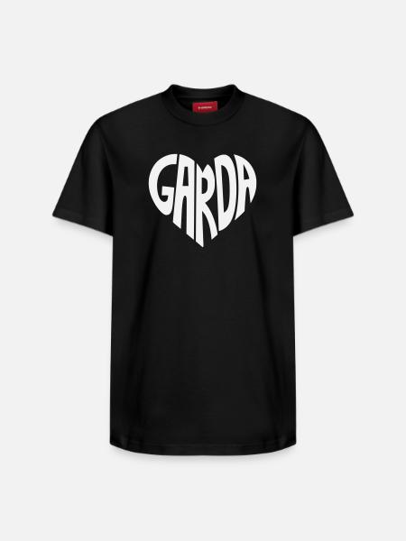 Garda Heart Font Logo - Relaxed Unisex Supima Cotton T-Shirt – by SPREAD - black