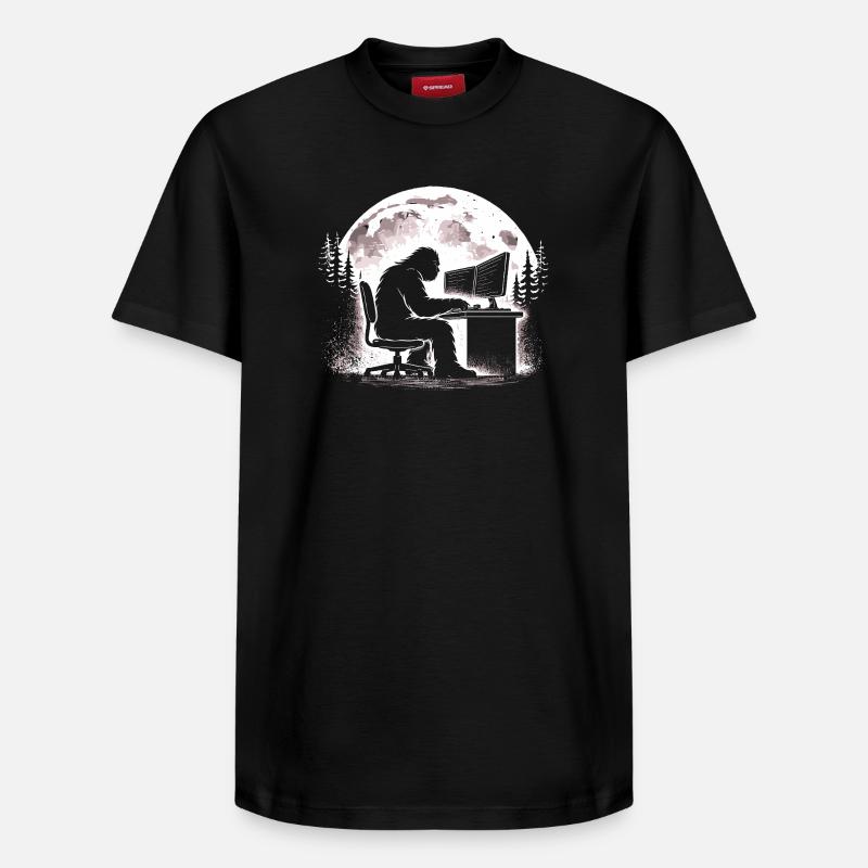 Programmeur Bigfoot - T-shirt unisexe décontracté en coton Supima – de SPREAD - noir
