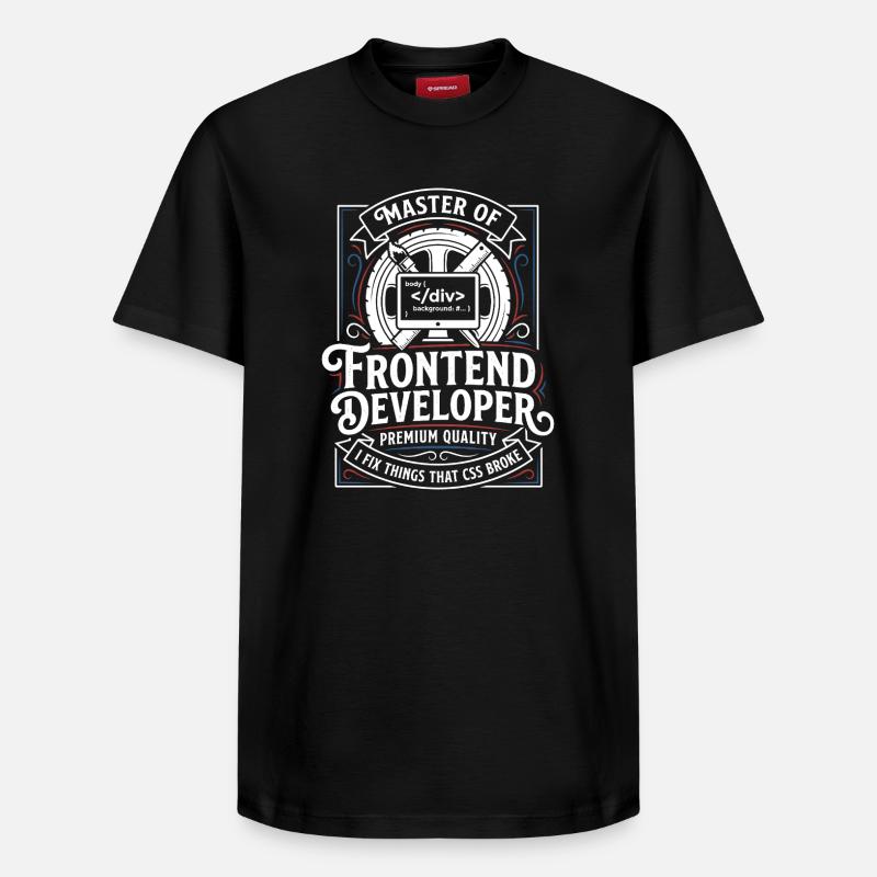 Frontend Master: CSS HTML Art - Relaxed Unisex Supima Cotton T-Shirt – by SPREAD - black