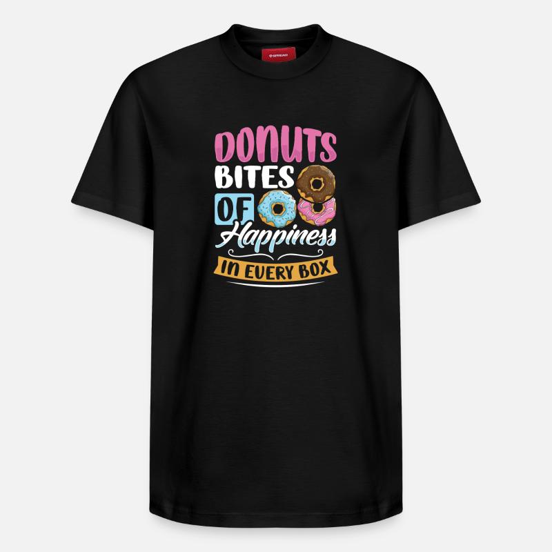 Restauration rapide en donuts - T-shirt unisexe décontracté en coton Supima – de SPREAD - noir