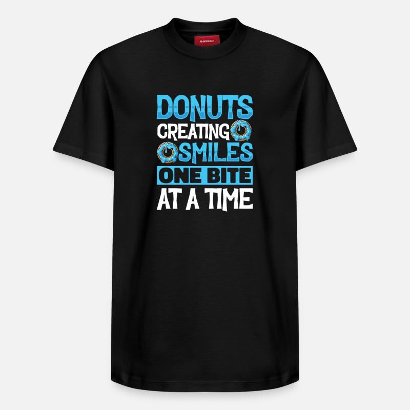 Restauration rapide en donuts - T-shirt unisexe décontracté en coton Supima – de SPREAD - noir