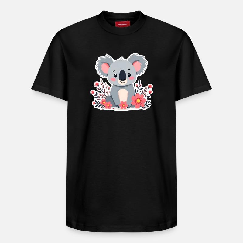 Koala - Relaxed Unisex Supima Cotton T-Shirt – von SPREAD - Schwarz