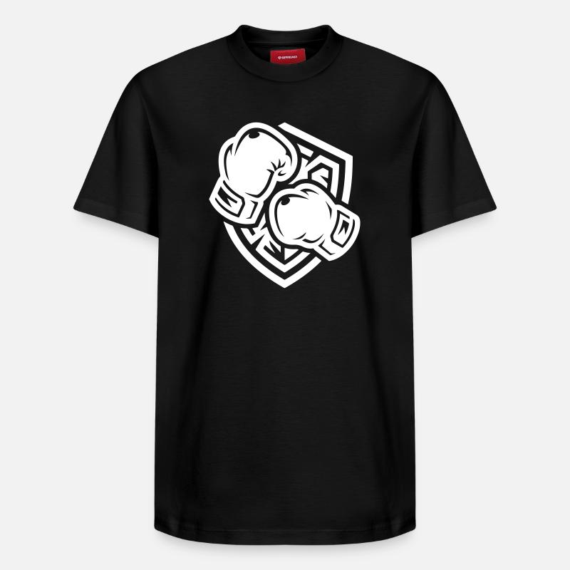 Gants de boxe Armoiries Boxe - T-shirt unisexe décontracté en coton Supima – de SPREAD - noir