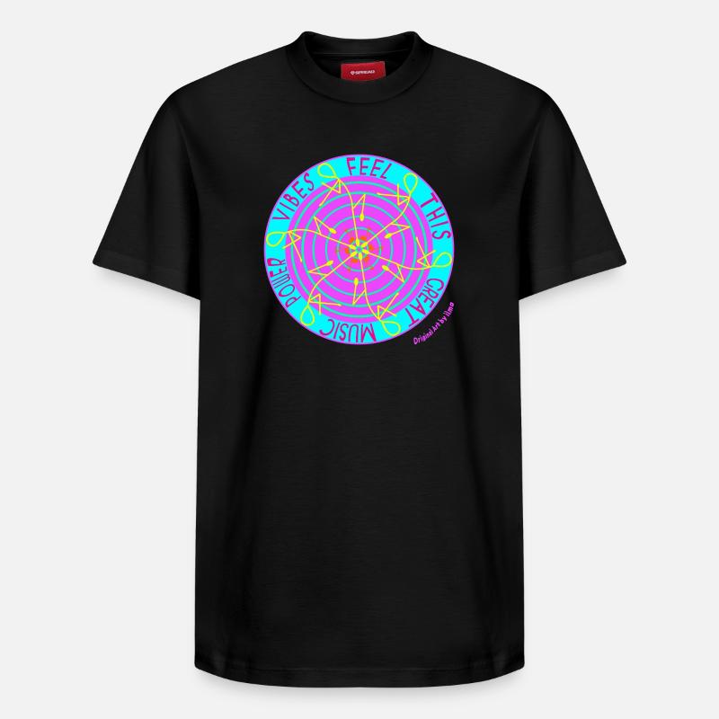 Vibrations musicales - Retro Vinyl Dance - T-shirt unisexe décontracté en coton Supima – de SPREAD - noir