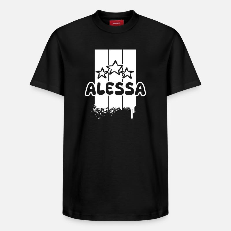 Alessa als Geschenkidee - Relaxed Unisex Supima Cotton T-Shirt – von SPREAD - Schwarz