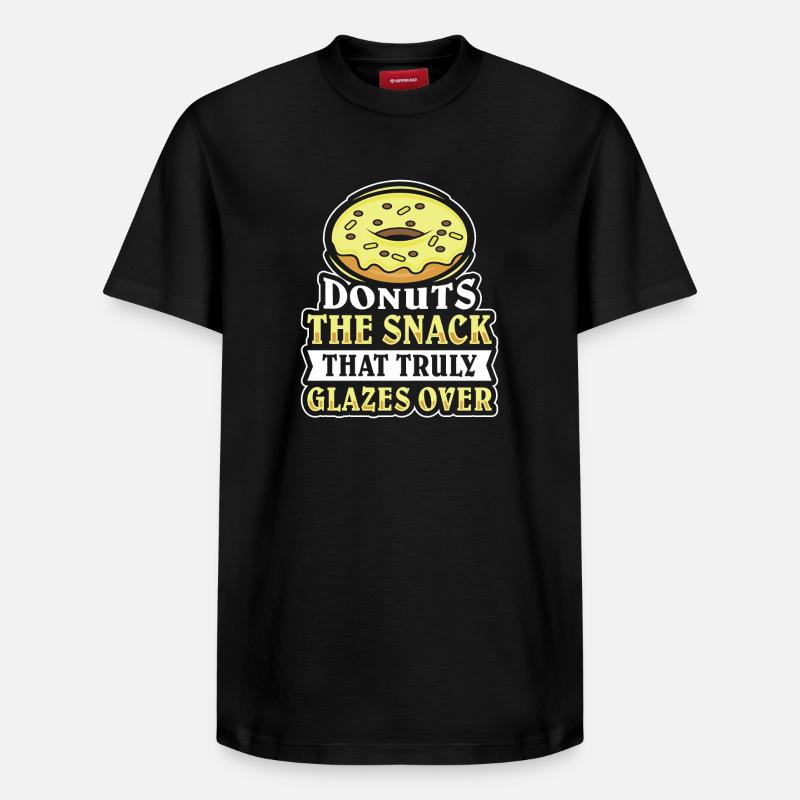 Restauration rapide en donuts - T-shirt unisexe décontracté en coton Supima – de SPREAD - noir