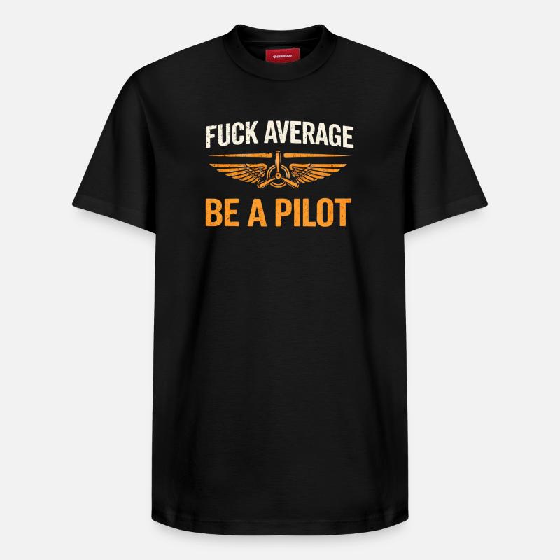 Stolzer Pilot – Fliegen mit Leidenschaft - Relaxed Unisex Supima Cotton T-Shirt – von SPREAD - Schwarz