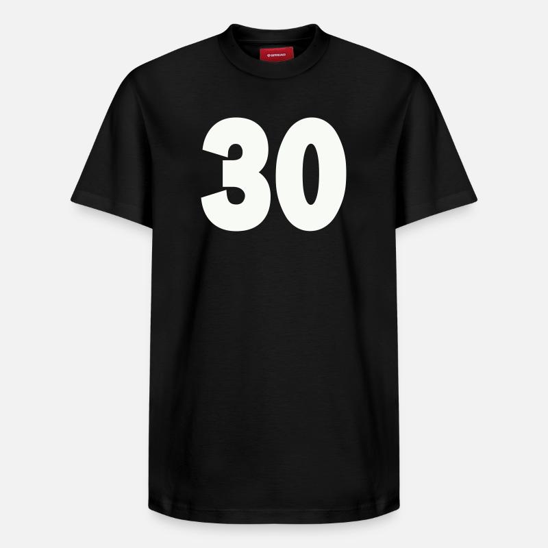 30- - Relaxed Unisex Supima Cotton T-Shirt – von SPREAD - Schwarz